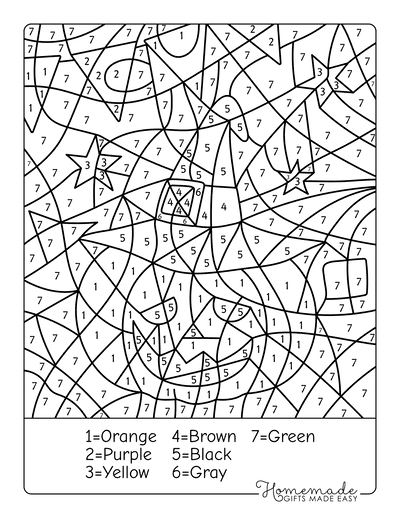 printable math worksheets color by number