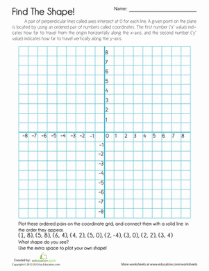 Coordinate Grid: Mystery Picture | Worksheet 