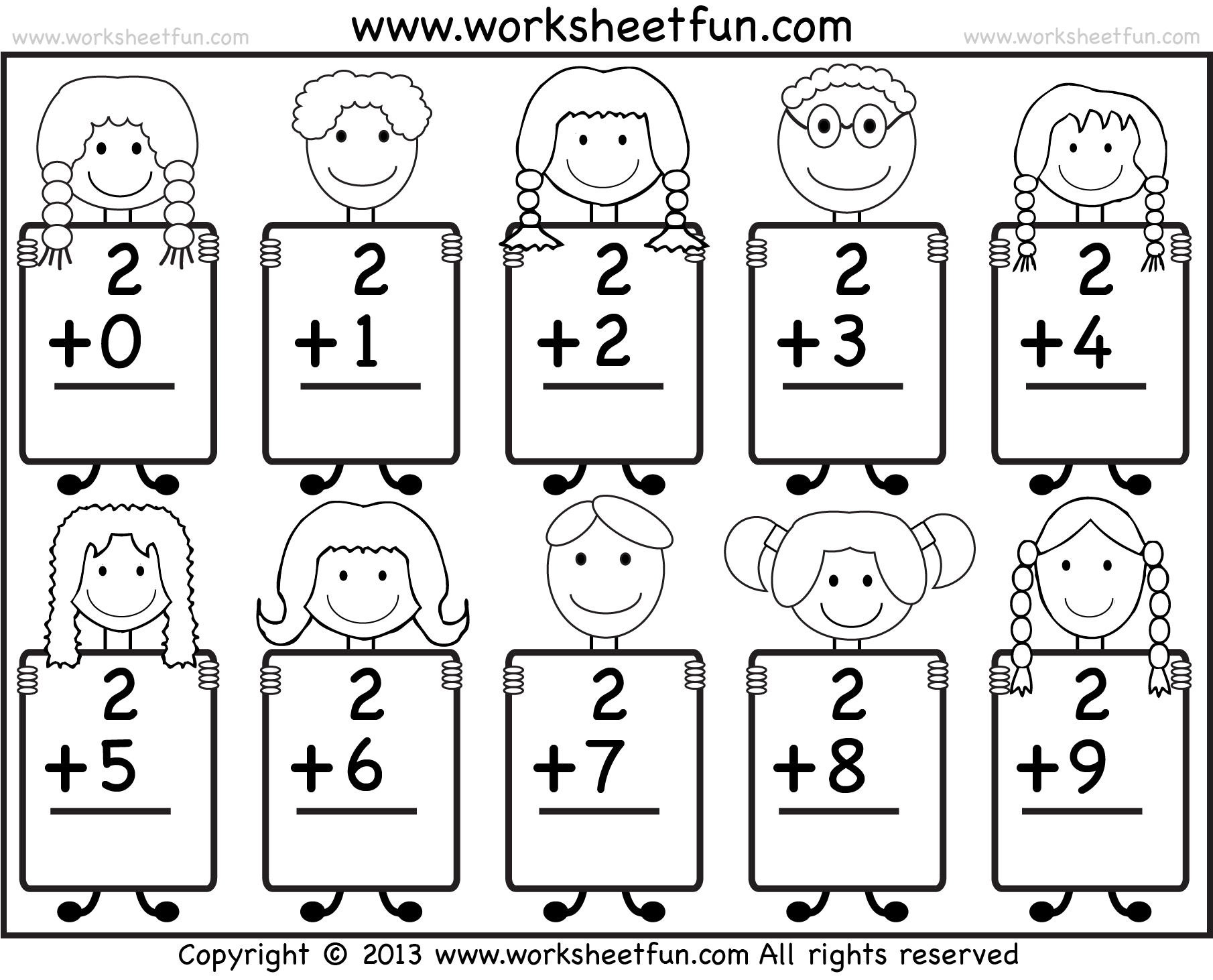 printable math worksheets for kindergarten grade