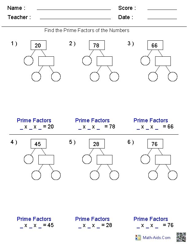 Math Worksheets | Dynamically Created Math Worksheets