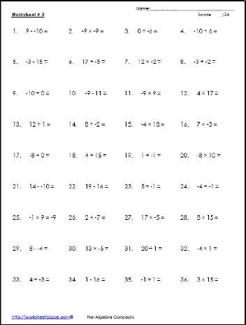 Worksheets