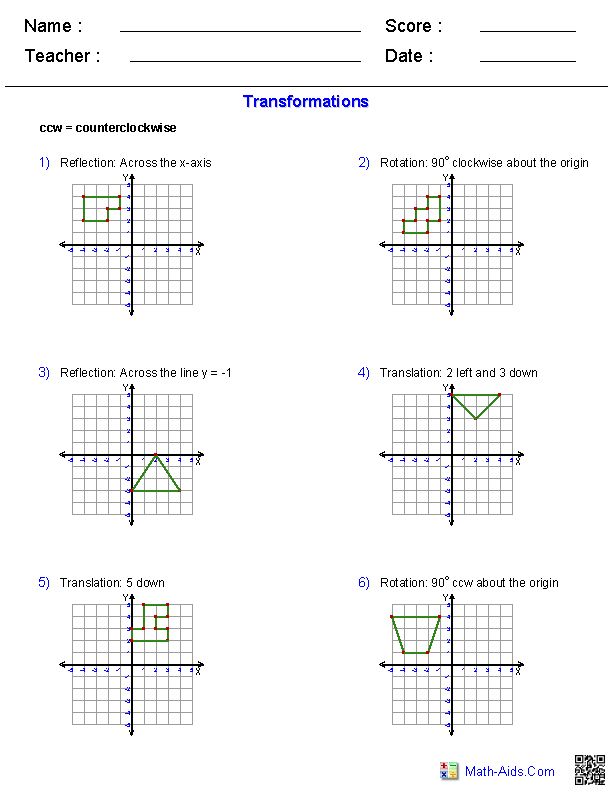 Geometry Worksheets | Geometry Worksheets