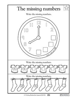 Missing numbers! | 1st grade, Kindergarten Math Worksheet ...