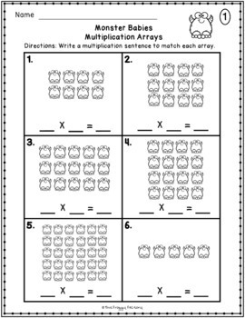 Multiplication Arrays Worksheet - FREEBIE | Multiplication Worksheets
