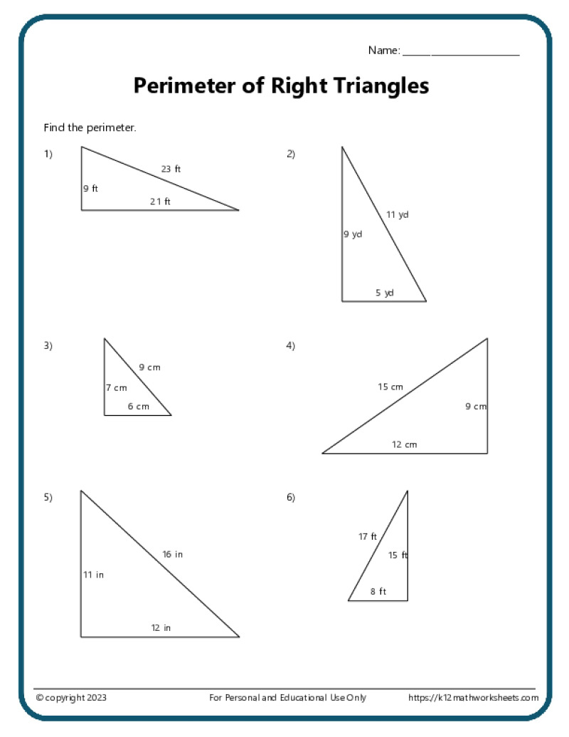 Free printable math worksheets on triangles Download Free printable