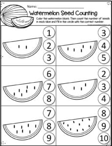 ? FREE Printable Summer Math Worksheets for Preschool