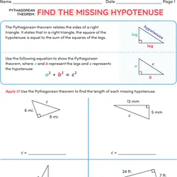 Printable Pythagorean Theorem Worksheets 