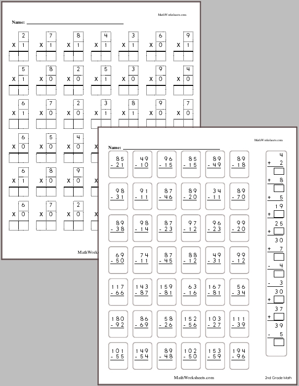 Multiplication Worksheets for 2nd Graders - Free with No Login ...