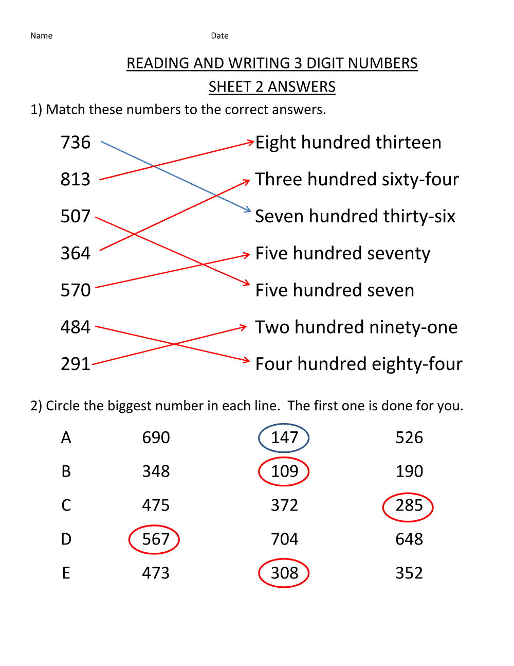printable math worksheets with answers