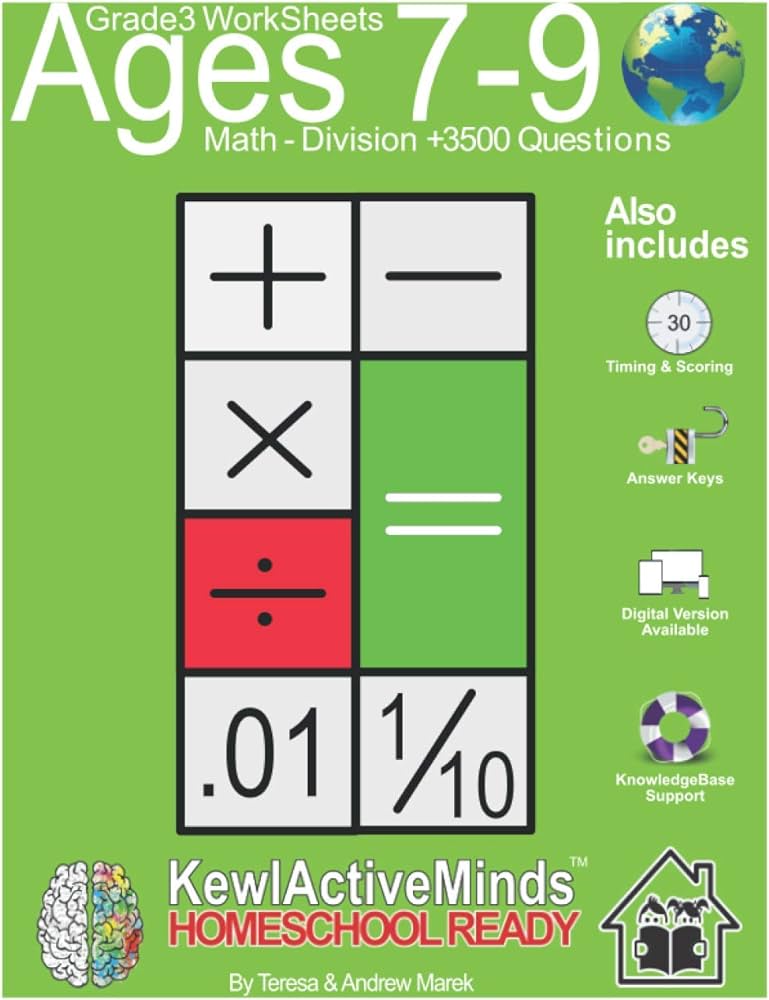 Grade 3 Worksheets - Math Division, HomeSchool Ready +3500 ...