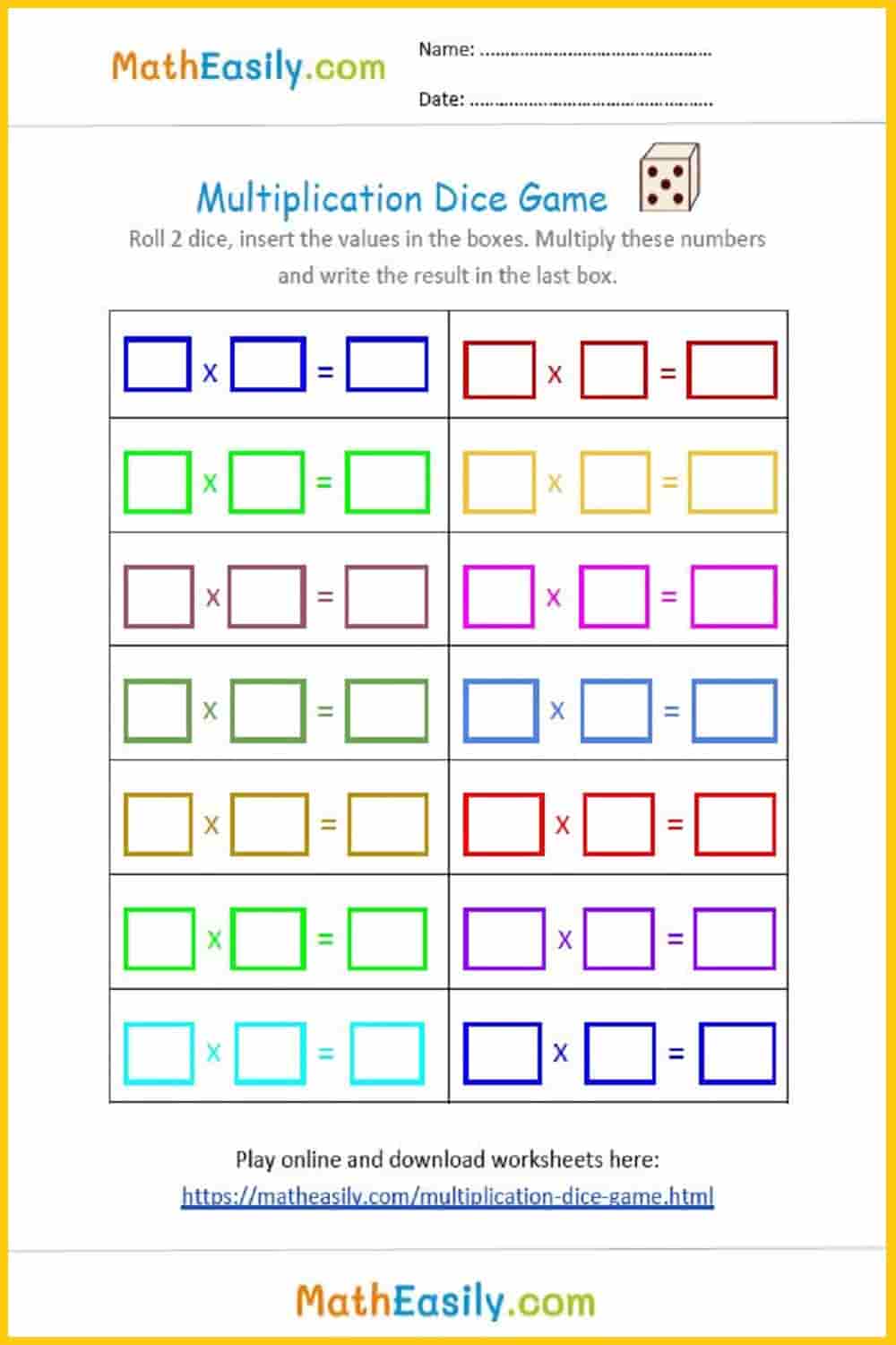 FREE Printable Math Games for Kids | PDF