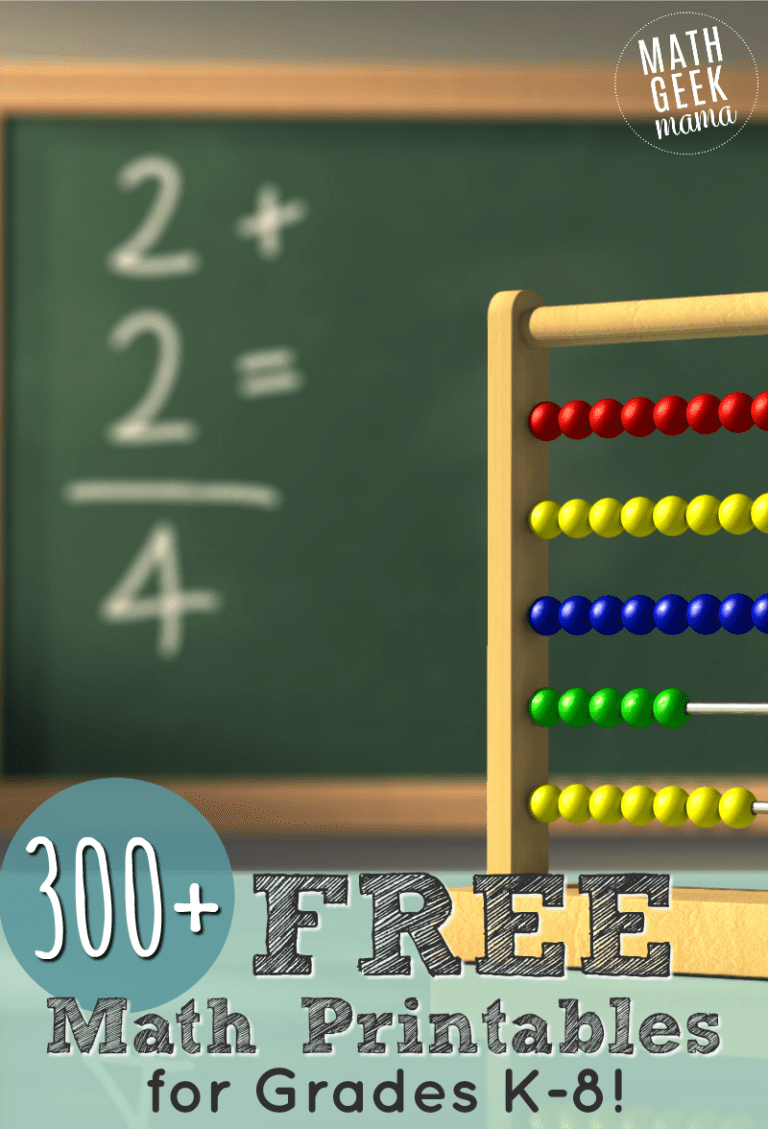 FREE Math Worksheets &  Printable Games | Math Geek Mama