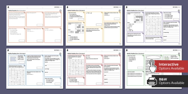 KS3 Maths Puzzles | Activity Mats | Beyond Maths - Twinkl