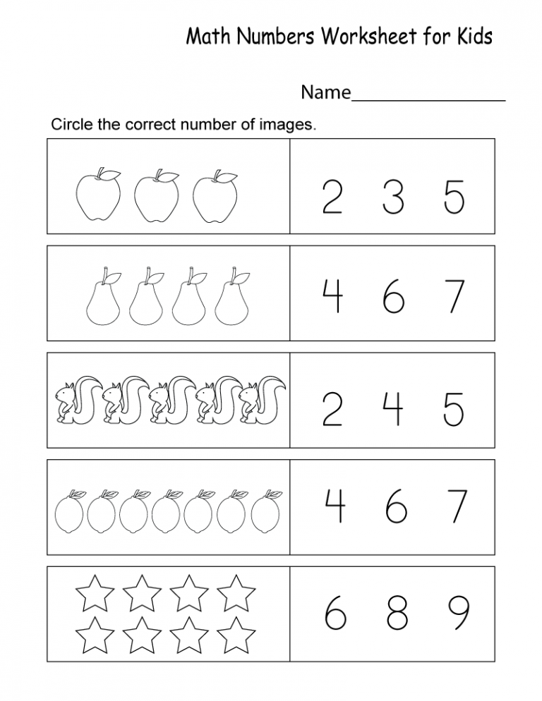 printable maths worksheets preschool
