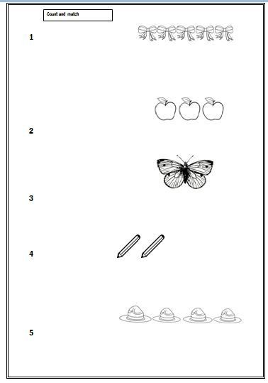 printable maths worksheets preschool
