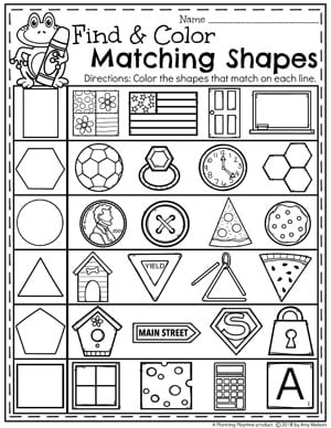 Shapes Worksheets - Planning Playtime