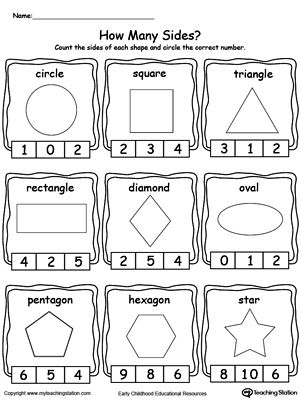 FREE* Identifying and Counting Shape Sides