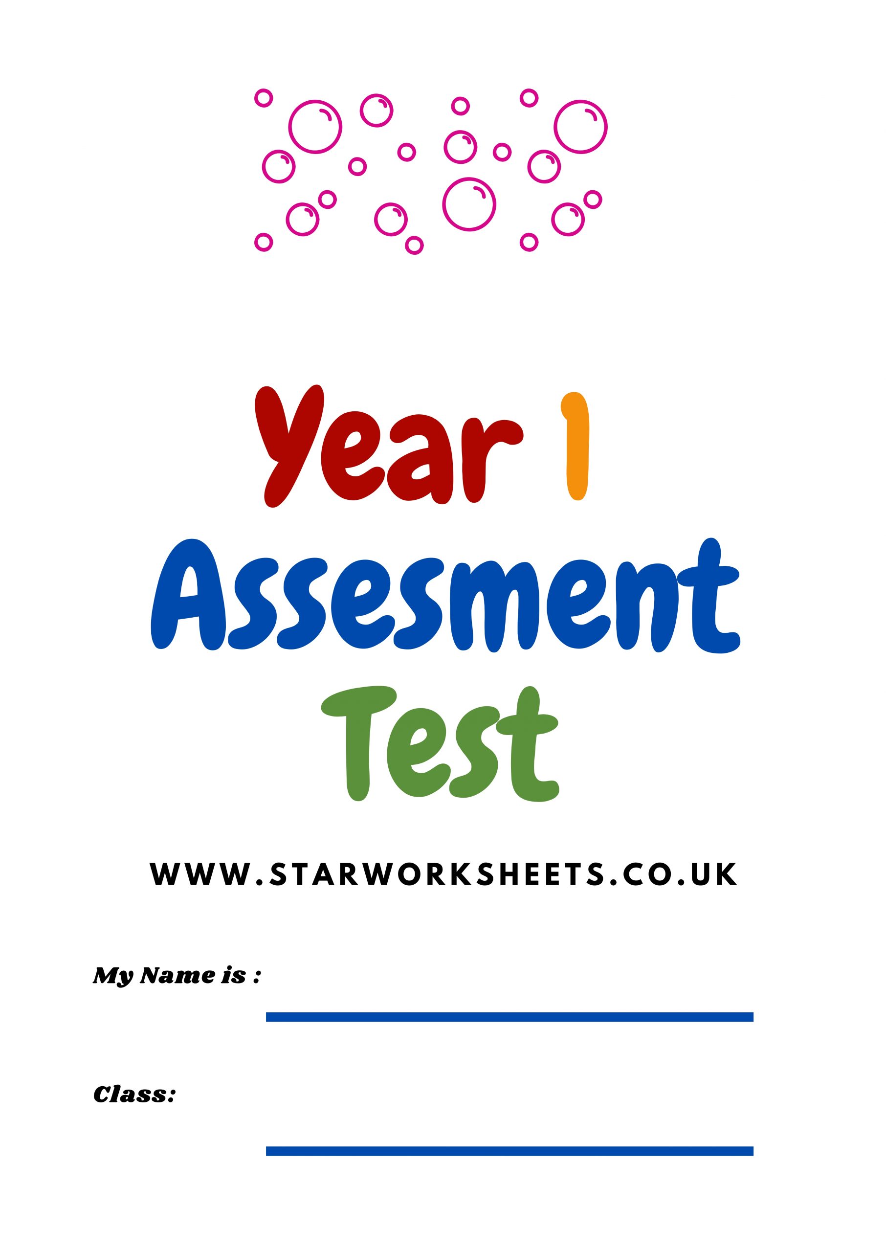 Year 1 Maths Assessment Test Challenge.| Star Worksheets