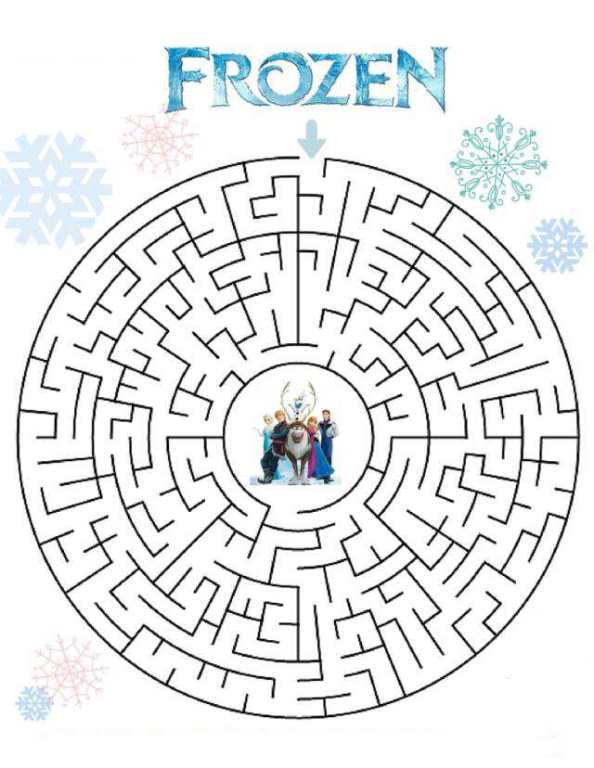 Kids-n-fun.com | 5 puzzle of Maze Frozen