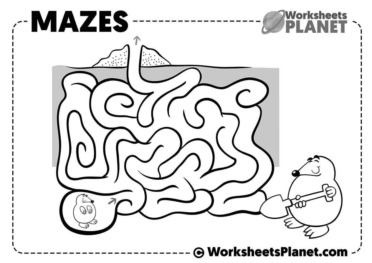 printable mazes for 4 year olds pdf