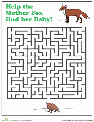 Fox Maze | Worksheet 