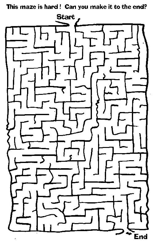 Printable Mazes - Print your Maze Hard puzzle