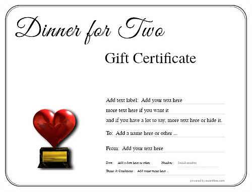 printable meal gift vouchers
