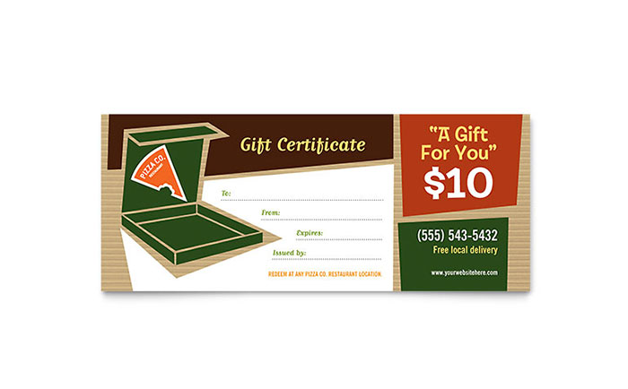 printable meal gift vouchers
