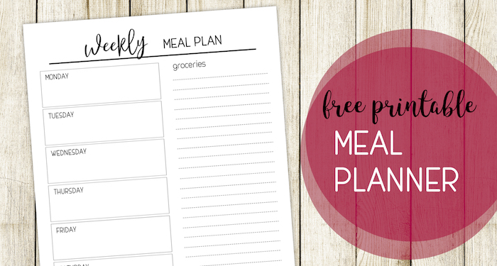 Printable Meal Planning Template - Paper Trail Design