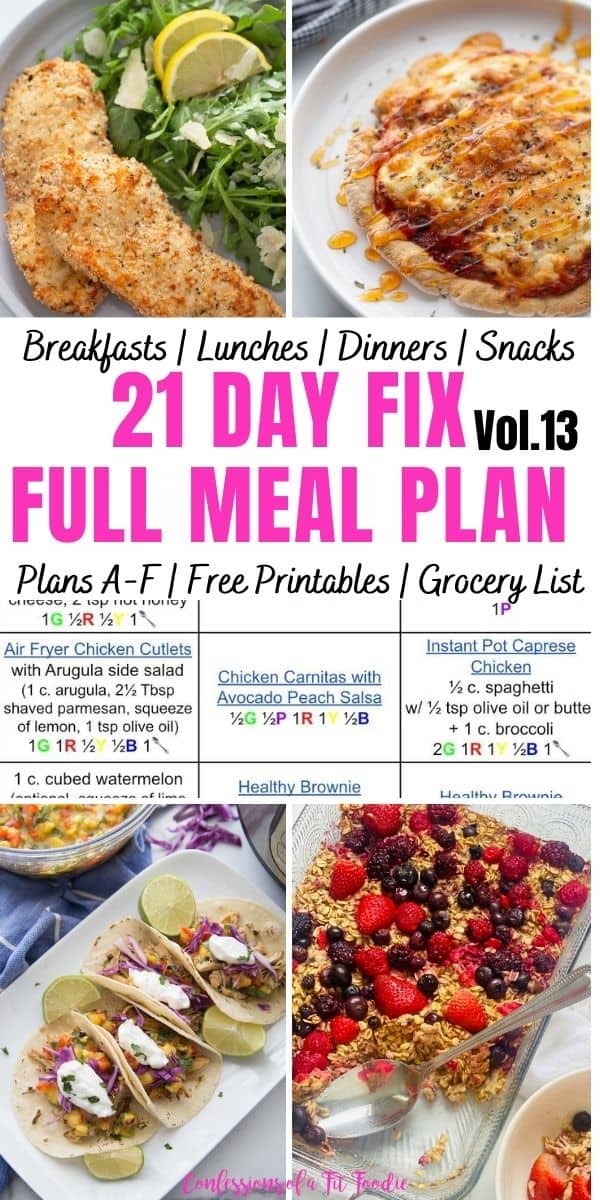 printable meal plan with recipes