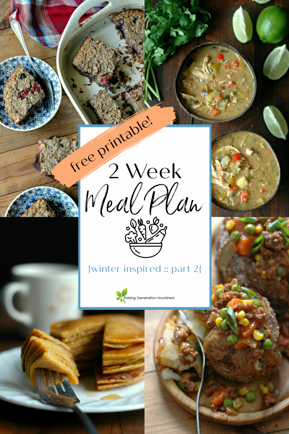 printable meal plan with recipes
