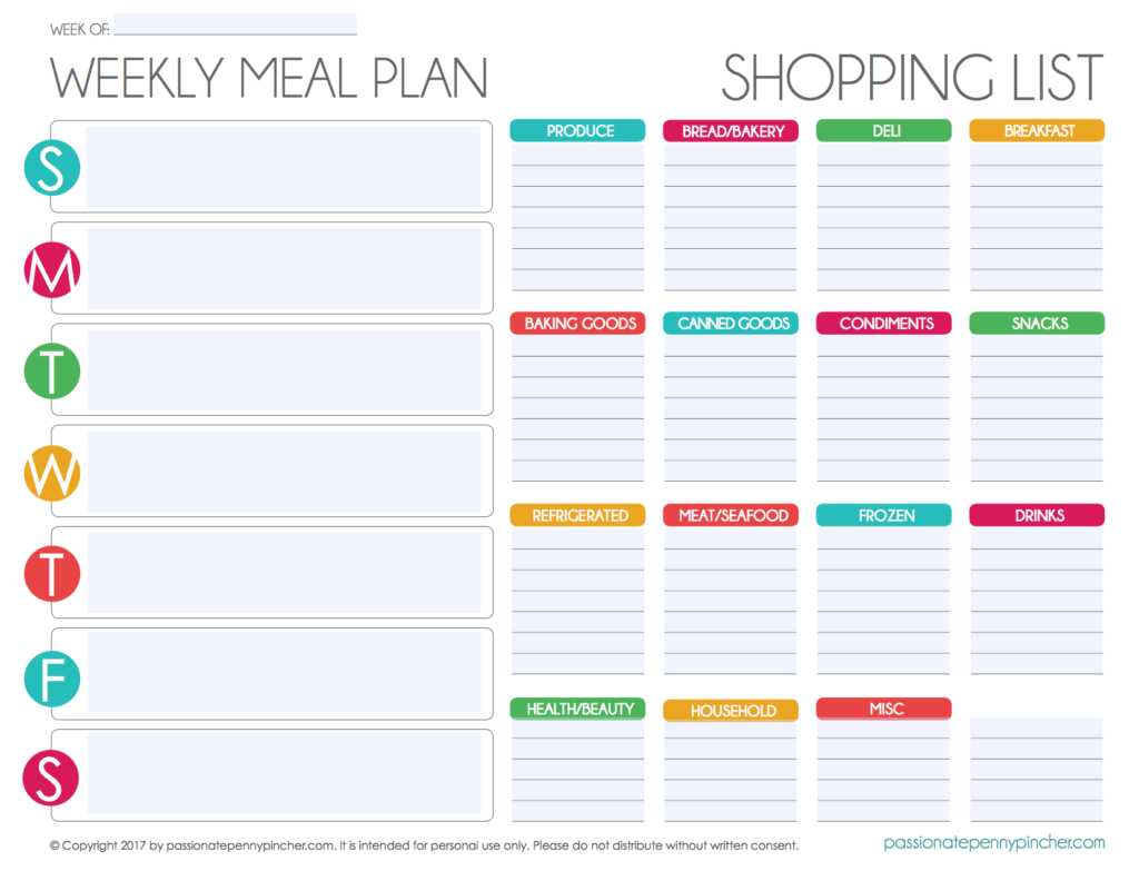 Free Editable Menu Plan and Grocery List! - Worksheets Library free-editable-menu-plan-and-grocery-list-worksheets-library