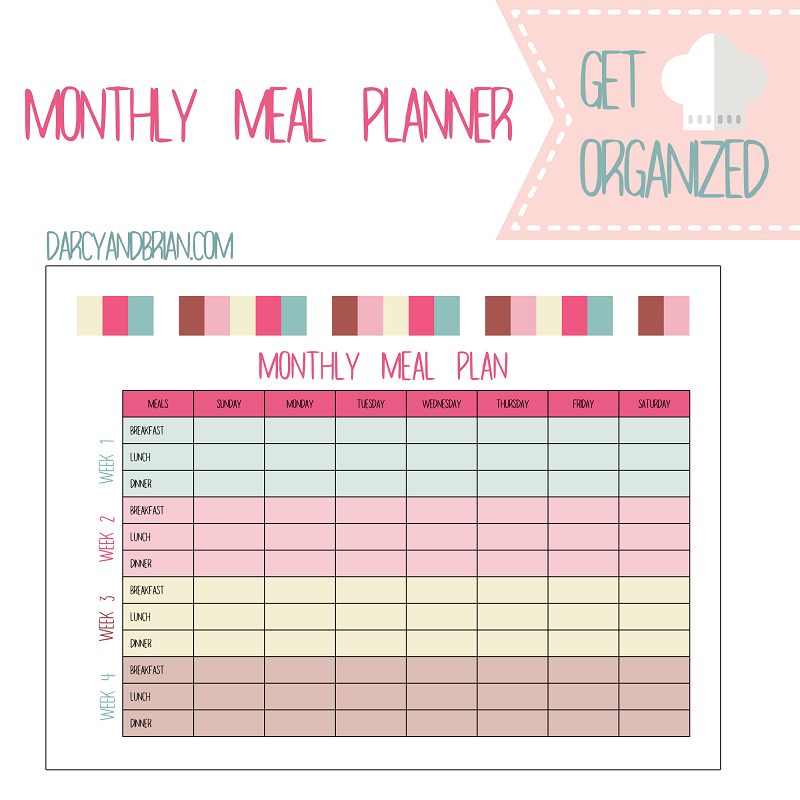 printable meal planner monthly
