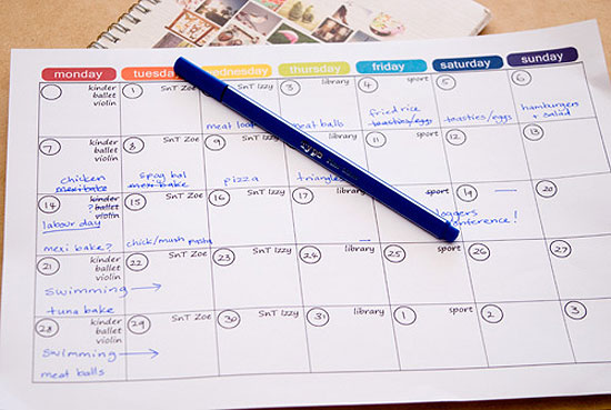 printable meal planner monthly