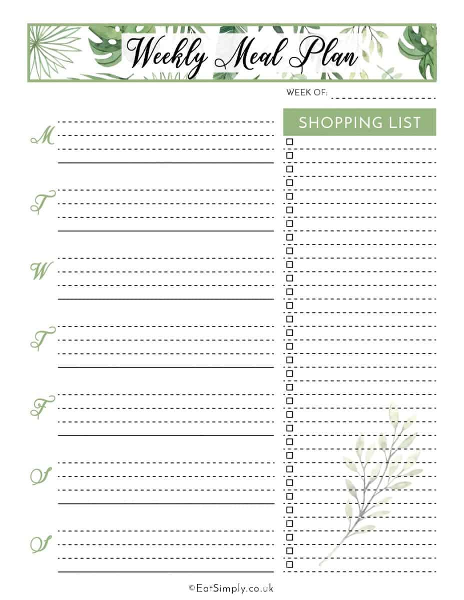 Free Meal Planner Printable