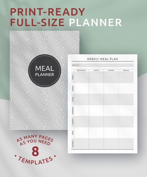 Printable Meal Planner Templates - Download PDF