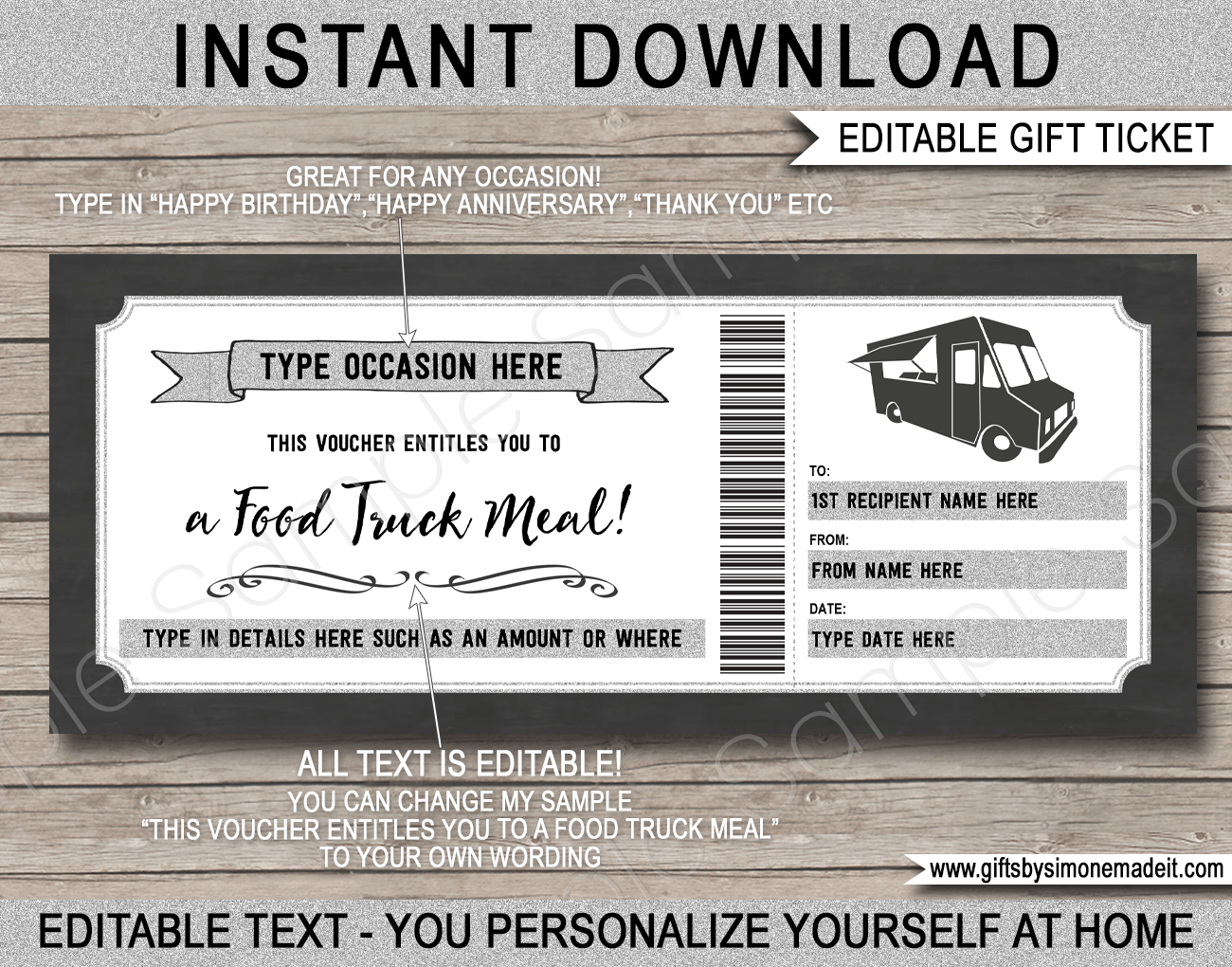 Any Occasion Food Truck Meal Voucher