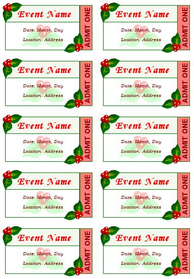 12+ Free Event Ticket Templates | Make Your Own Tickets