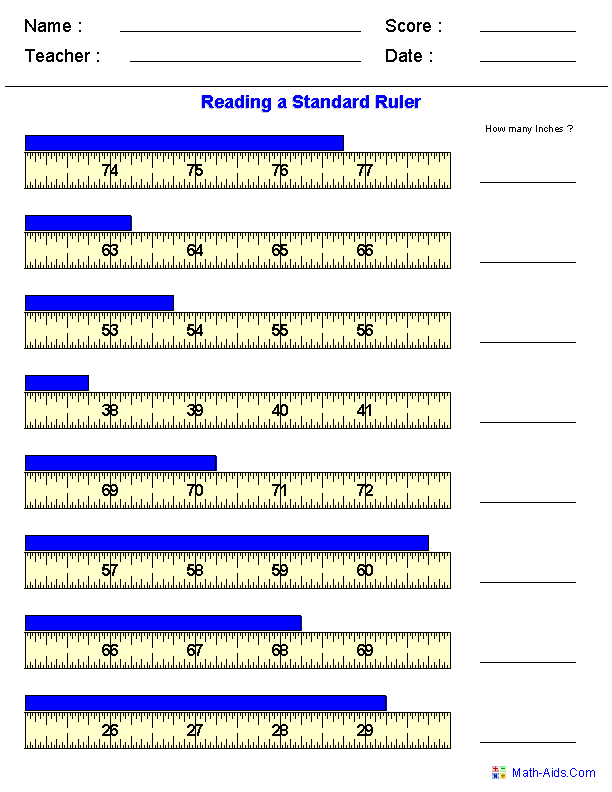 printable measurement worksheet