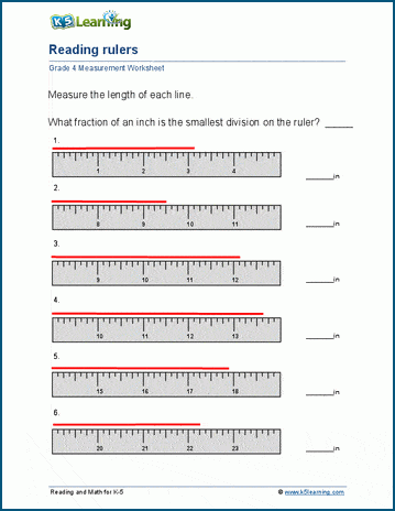 Reading rulers worksheets | Worsheets library