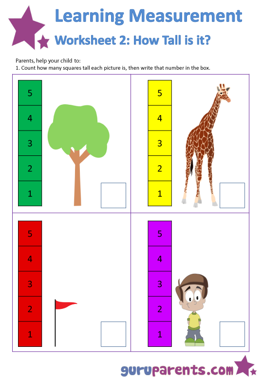 printable measuring worksheet
