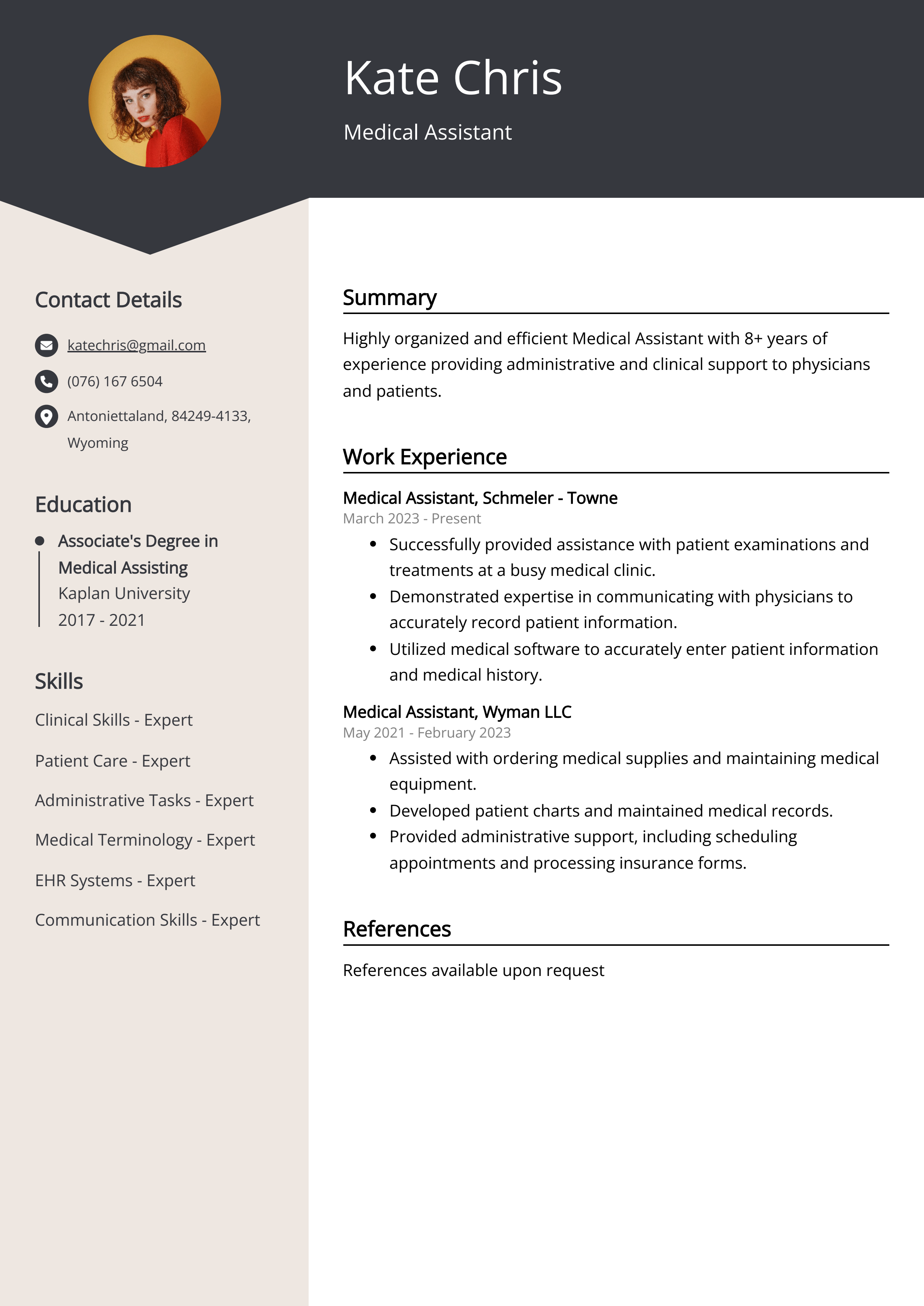 Medical Assistant Resume: Job Description, Sample &  Guide