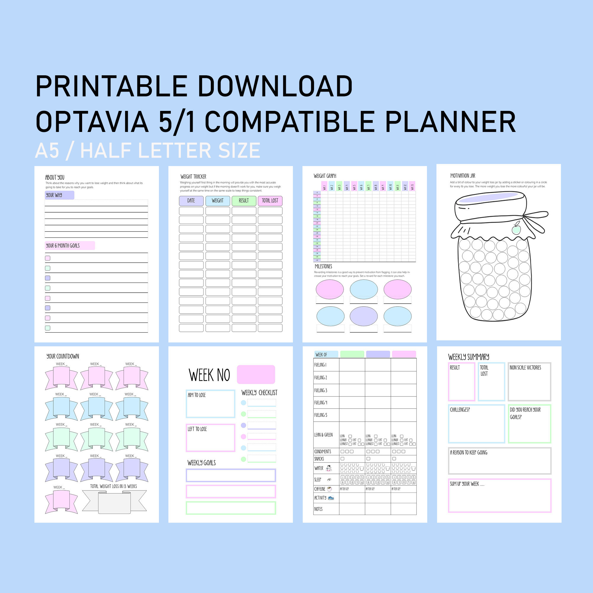 printable medifast food journal