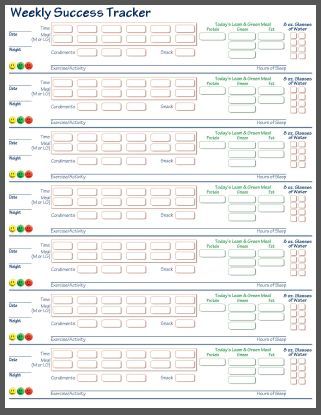 Tracking tool for Take Shape for Life