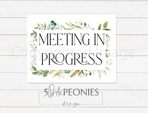 printable meeting signs