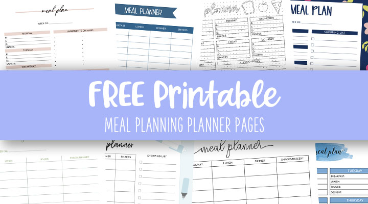 Meal Planning Planner Pages - 2024 Planner Pages | Printabulls