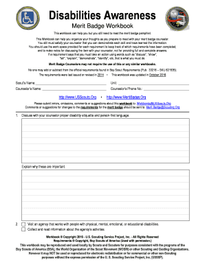printable merit badge worksheet