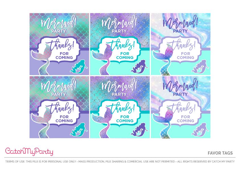 Fabulous FREE Mermaid Party Printables!