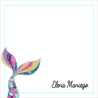 Sirena Mermaid Gift Tag - Pepa Prints