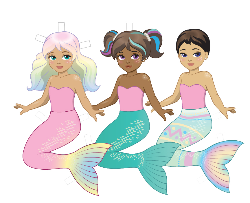 printable mermaid images